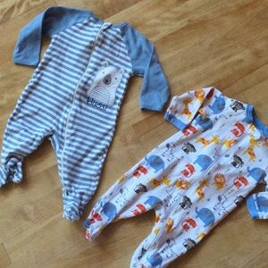 Cute baby pjs size 6-9M Garanimals & wonder nation